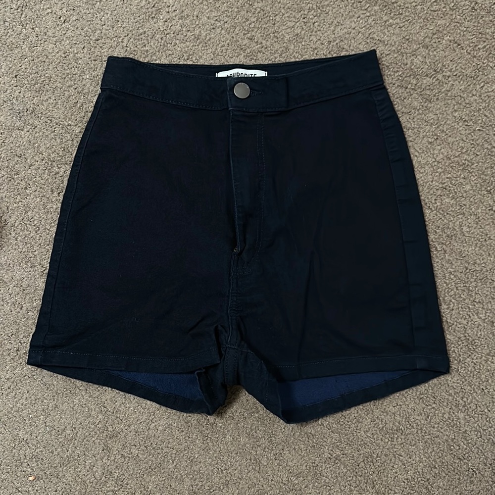 Fashion Nova dark blue denim jean shorts high waist size M